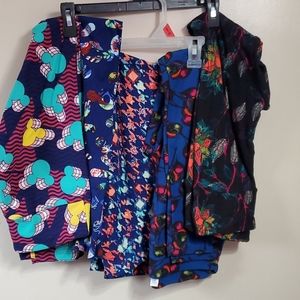 5 pairs new Lularoe os leggings bundle